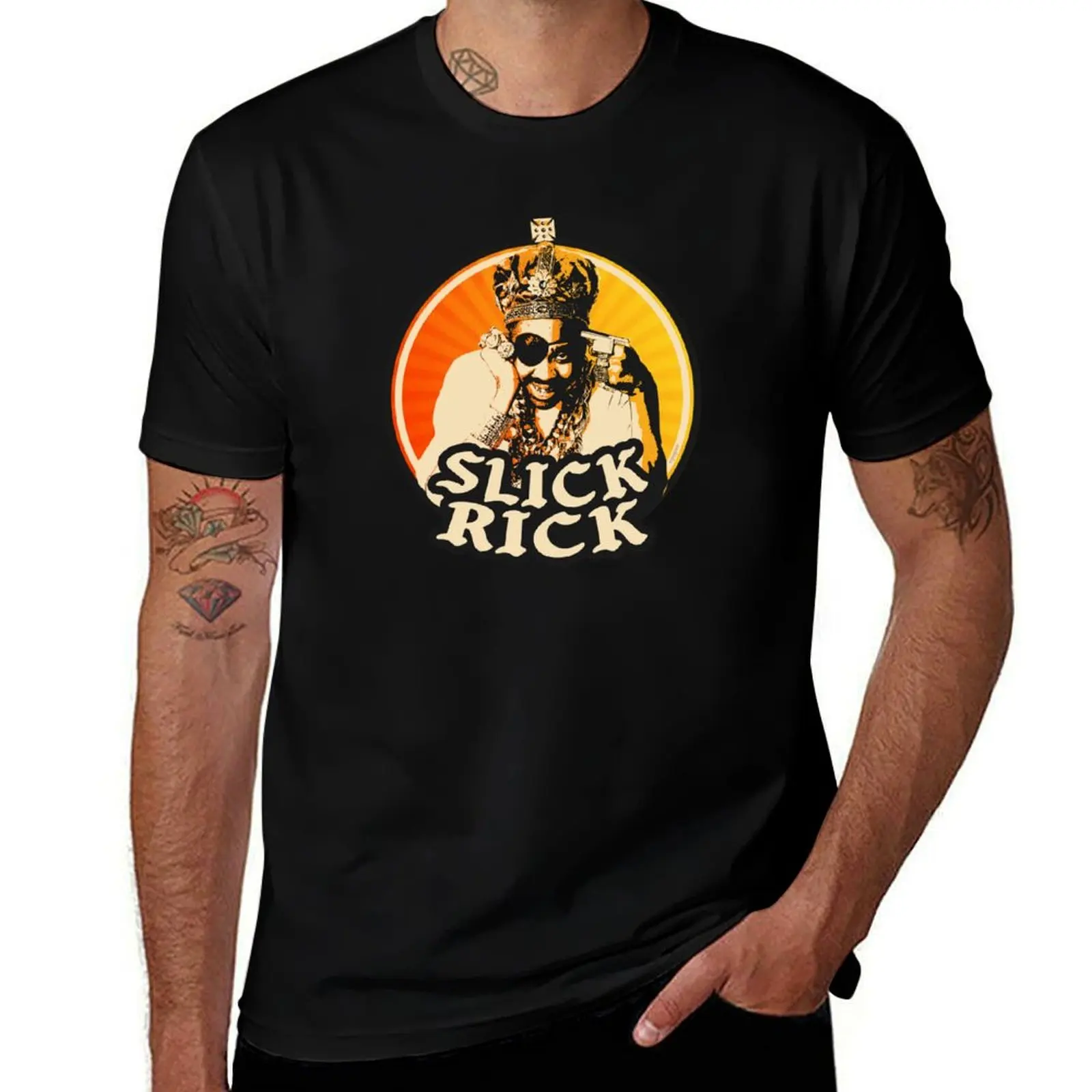 

Slick Rick 80s 90s Hip Hop T-Shirt cotton t shirt man t shirts cotton 100% t shirts for man slim fit T-shirt