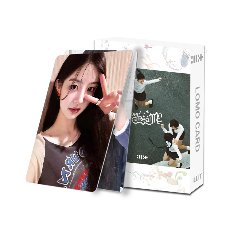 55Pcs Photos HYBE New Girl Group ILLIT New Album Super Real Me YUNAH MINJU MOKA WONHEE IROHA