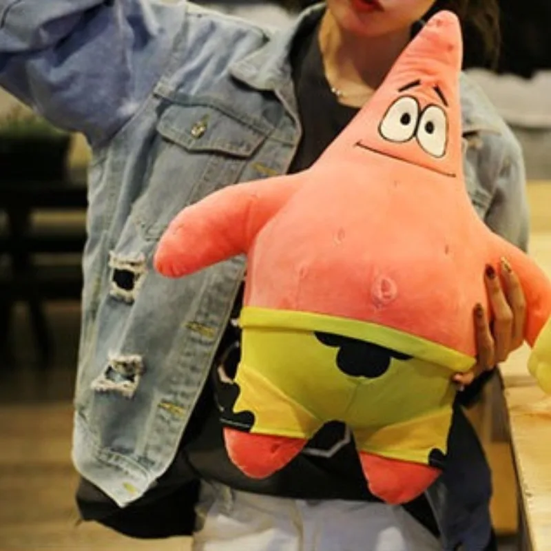 

25cm Cute SpongeBob SquarePants Series Plush Toy Bolster Cartoon Character Creativity Soft Stuffed Doll Boys and Girls Gift