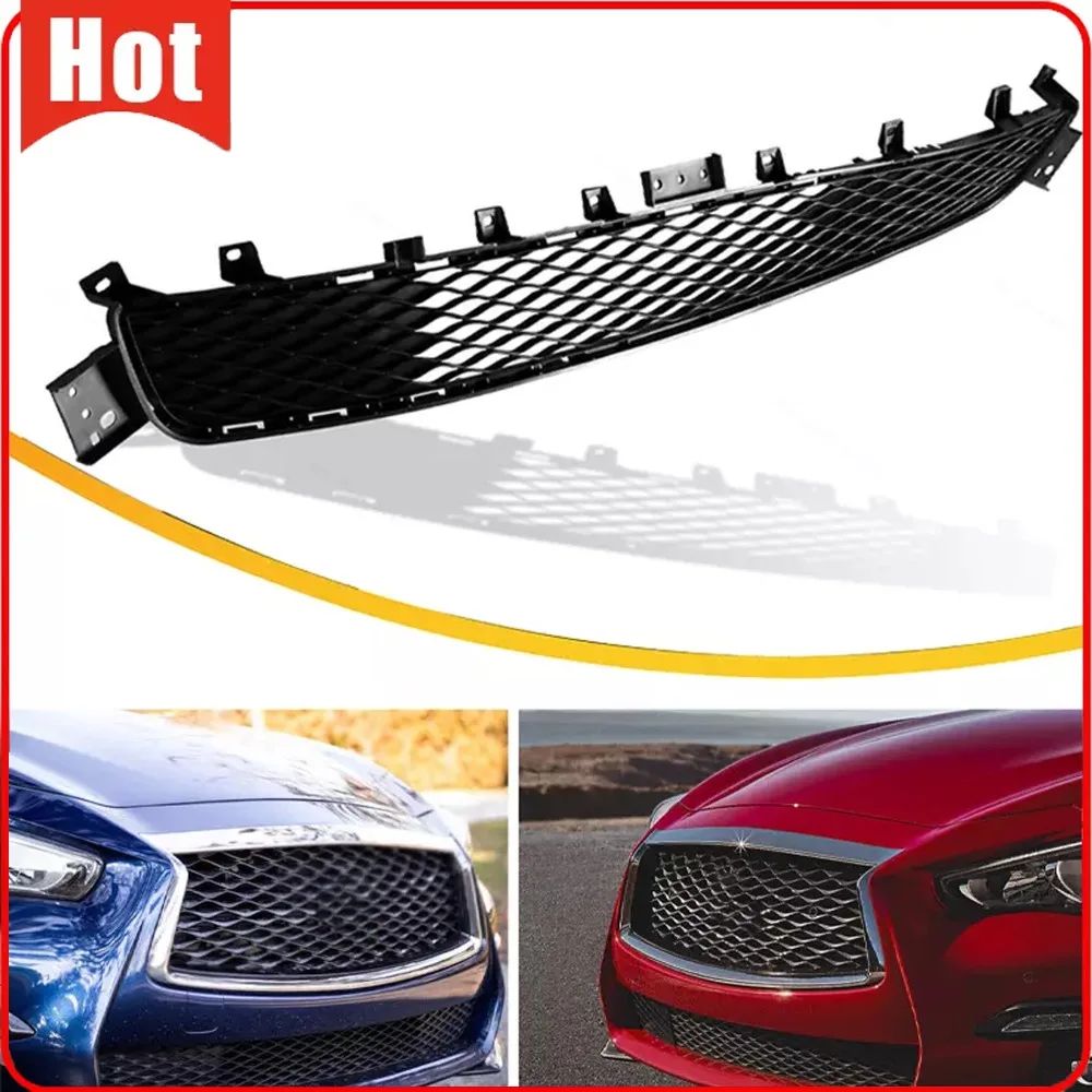 

Подходит для Infiniti Q50 2018-2023 годов выпуска, передняя нижняя решетка бампера, черная, сотовая структура.