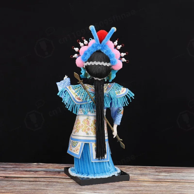 9-inch Peking Opera Silk Figurine, Chinese Traditional Craft Ornament Gift