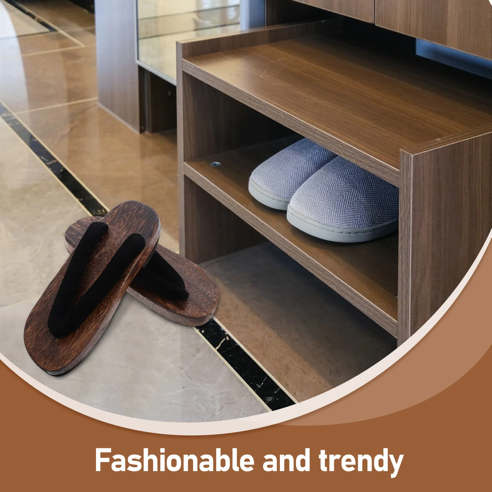 Tradycyjne japońskie sandały męskie Drewniane chodaki Kostium cosplay Obuwie Styl minimalistyczny Rozmiar 40 Akcesoria do kostiumu kimono