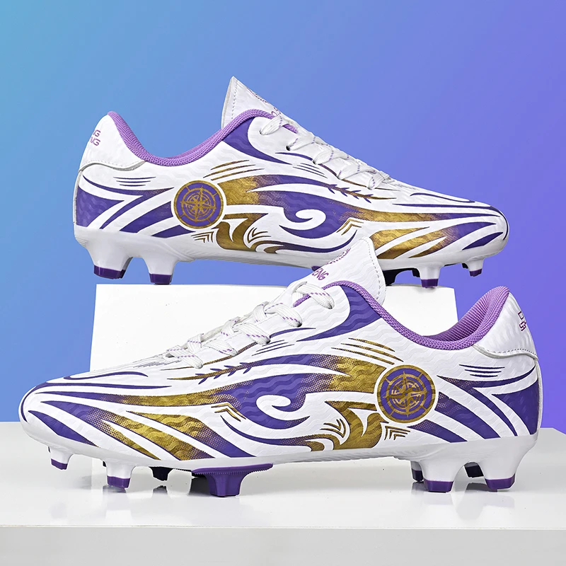 

Original Soccer Cleats Man Training Shoes Outdoor Non-slip Children's Football Shoes Long Spikes Men's Futsal Shoes Size 32-45