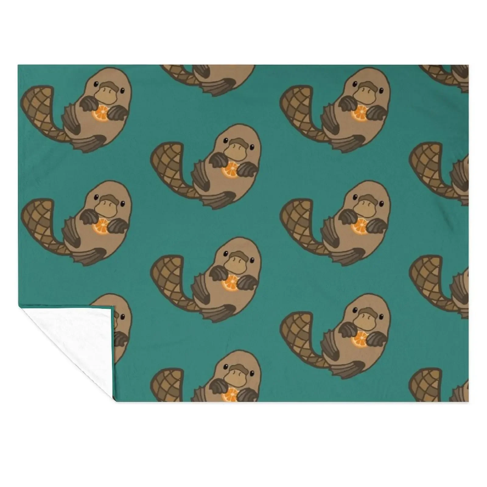 

Platypus Orange Throw Blanket cosplay anime Sofa Quilt Sleeping Bag Picnic Blankets