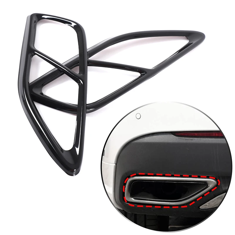 

For Lincoln MKZ 2017-2021 stainless steel Car Tail pipes Muffler Exhaust Pipe Output Cover Accessories