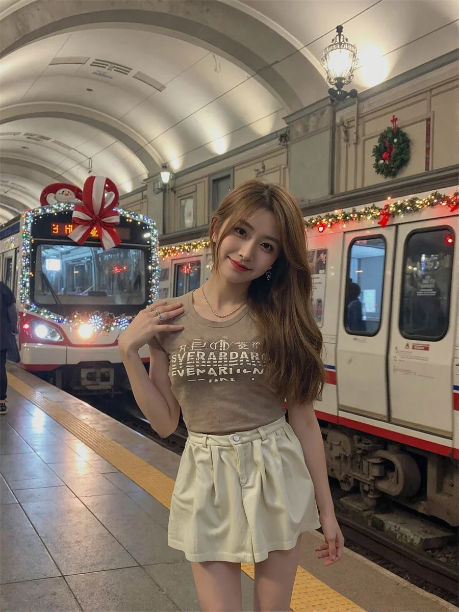 여성용 코듀로이 맞춤 킥 다크 벨벳 주름 밑단 멀티 핑크 유니폼 링 모달 태슬 반바지