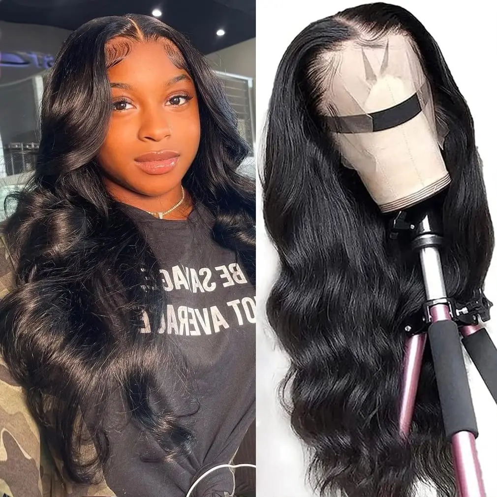 Body Wave 13x4 Lace Front Wig 13x6 Lace Frontal Human Hair Wigs 28 30 32 Inch Brazilian Remy HD Transparent Natural 200 Density