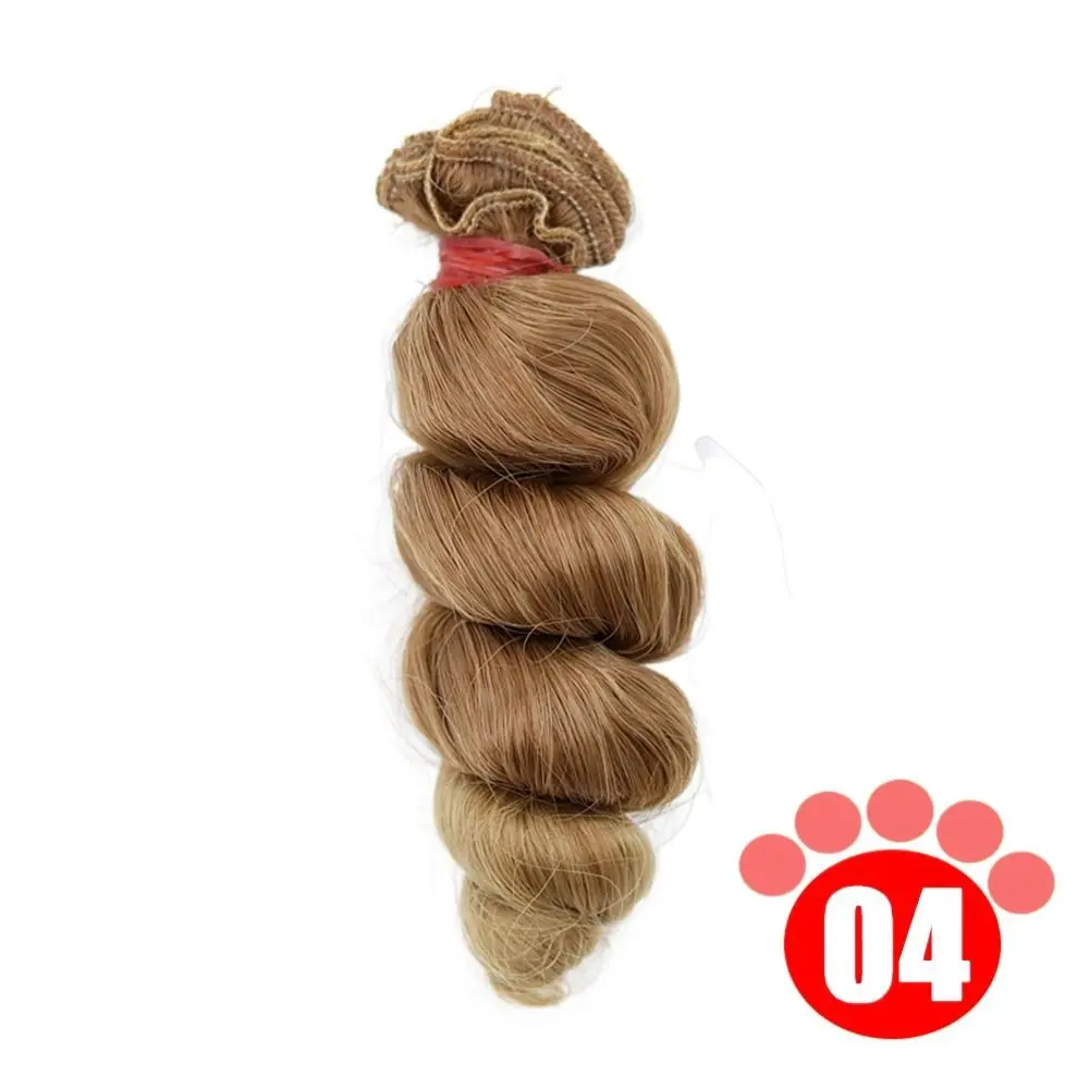 

Fashion Heat-Resistant Fiber Hair 15*100cm Colorful Periwig Curly Wigs for 1/3 1/4 1/6 SD/BJD