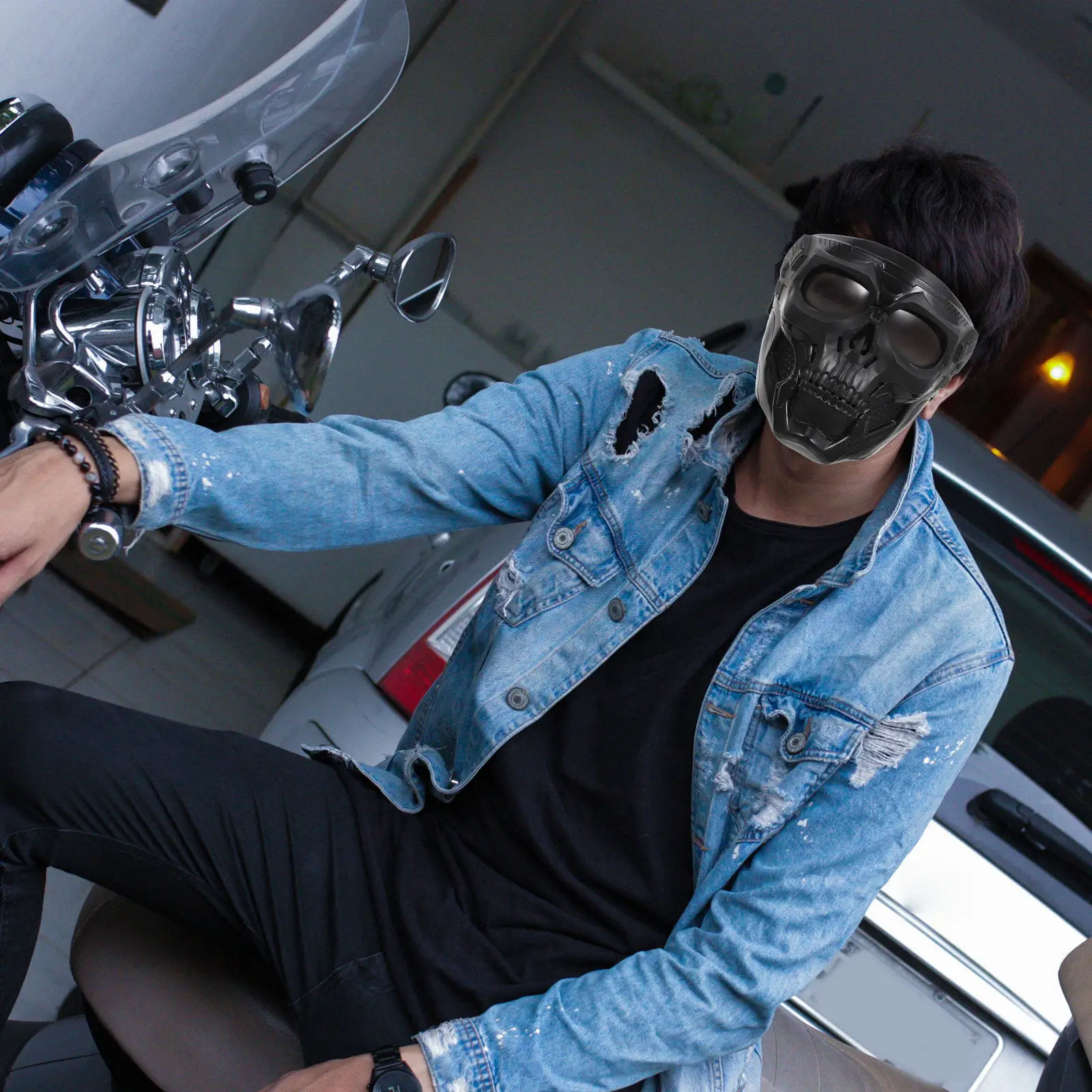 

Ветрозащитная маска для лица в форме черепа с поликарбонатными линзами, для езды на велосипеде, защитный уличный аксессуар, зимний теплый аксессуар для езды