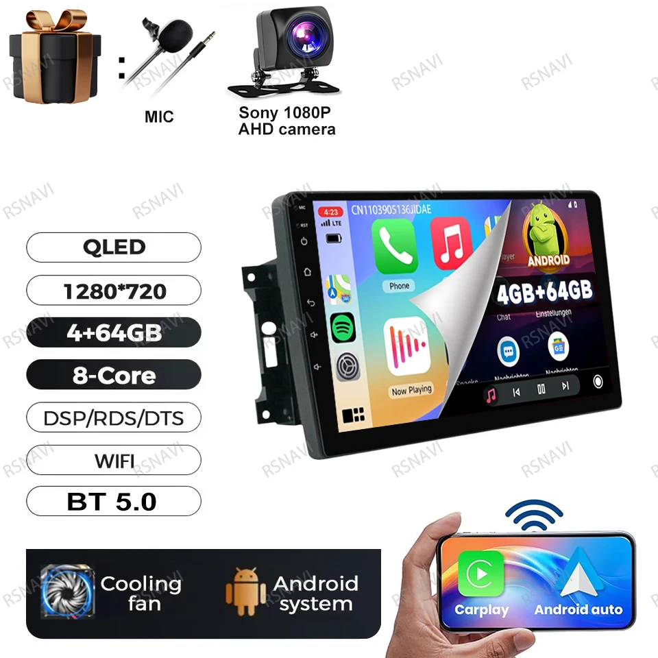 Android 15 Autoradio Voor Jeep Wrangler 3 JK 2007-2018 Head Unit Draadloze Carplay Auto GPS QLED DVD multimedia Navigatie BT