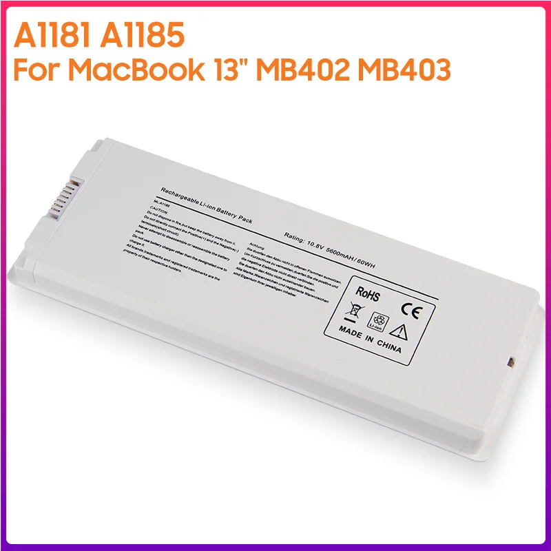 

Original Battery A1181 A1185 For MacBook 13" MB402 MB403 MA566FE/A MB881LL/A Authentic Battery 5600mAh