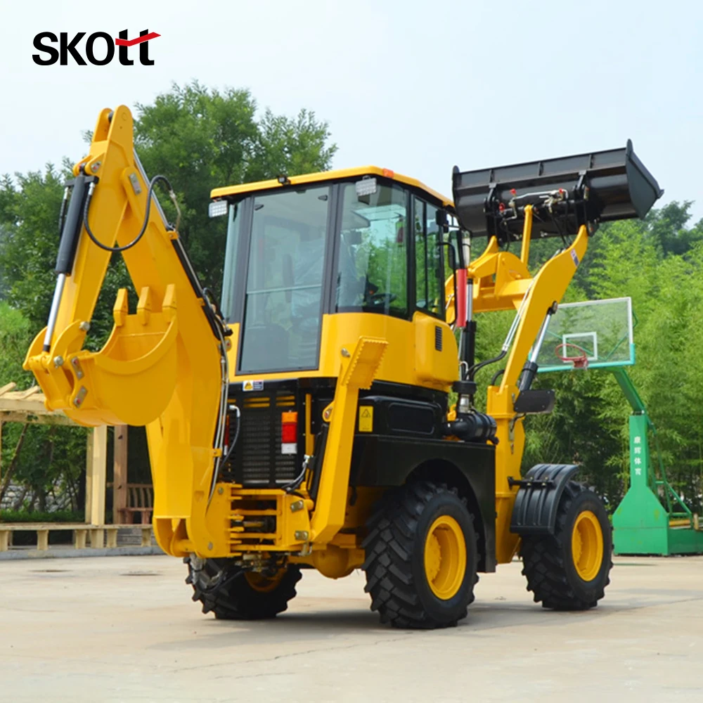 

Backhoe Loader 4WD Euro5 EPA CE Hydraulic Multifunctional Front Rear Digging Machine Farm Construction Landscaping Equipment