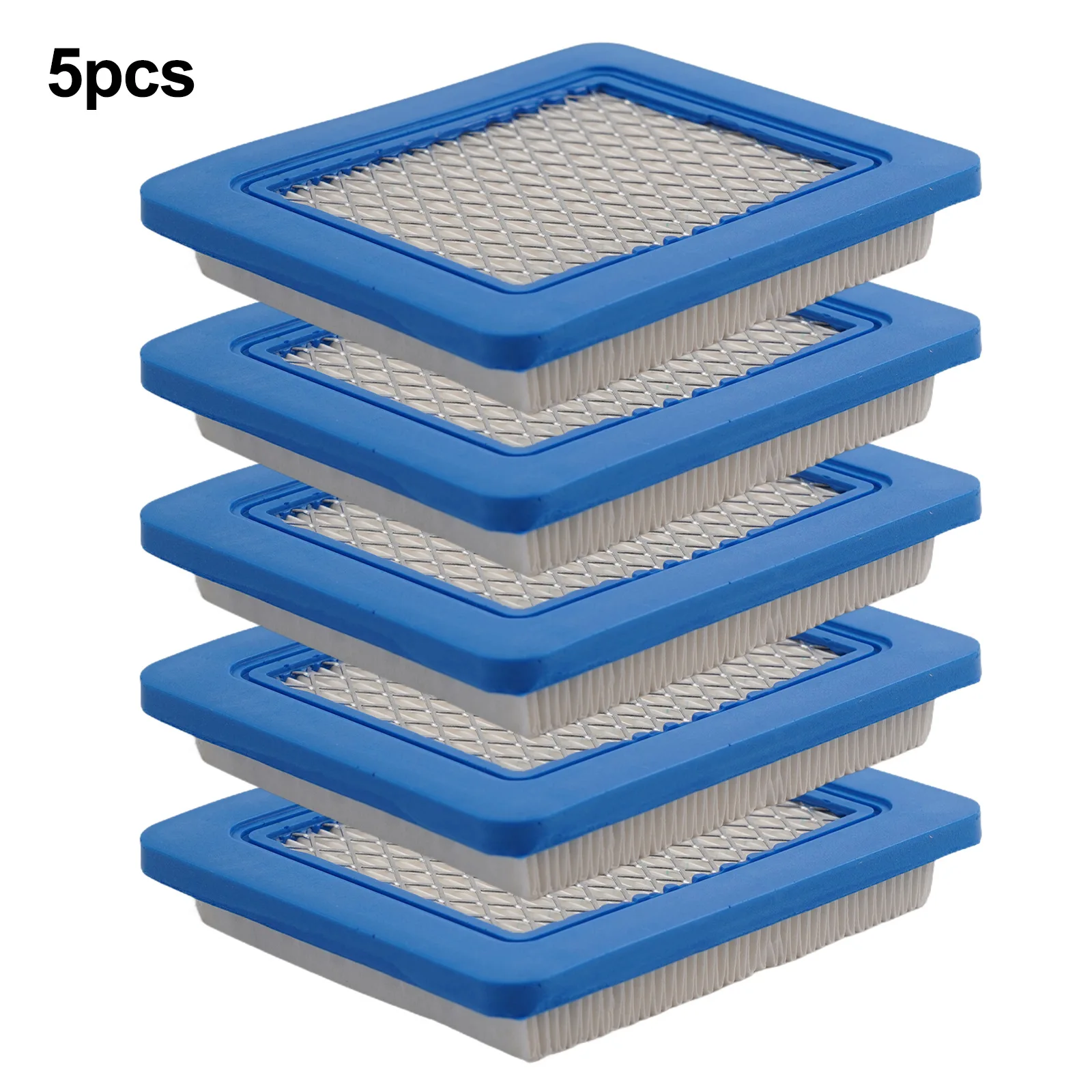 

5pcs Lawn Mower Air Filter B&S 491588 399959 491588S Garden Power Tool Accessories And Parts Replacement Blue And White