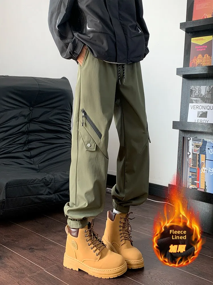 

Military een Boots with Fce Trousers Workwear Sle Men's Autumn Winter Windproof Waterproof Slim High Waist Pants