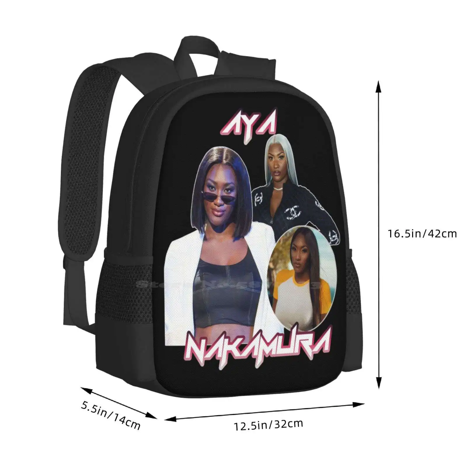 Aya Nakamura Hot Sale Schoolbag Backpack Fashion Bags Aya Nakamura Eva Queen Angel Rk Zola Jul Ninho Gambi Gims Dadju Vald Pnl image 3