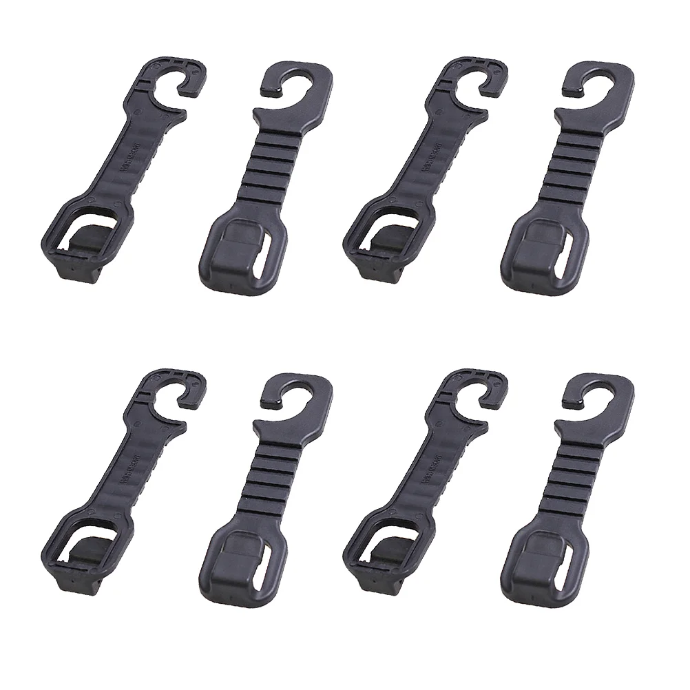 

8Pcs Universal Vehicle Organizer Car Back Seat Beverages Hanger for Bag Purse Cloth Grocery Black Vehicle Back Seat Hanger