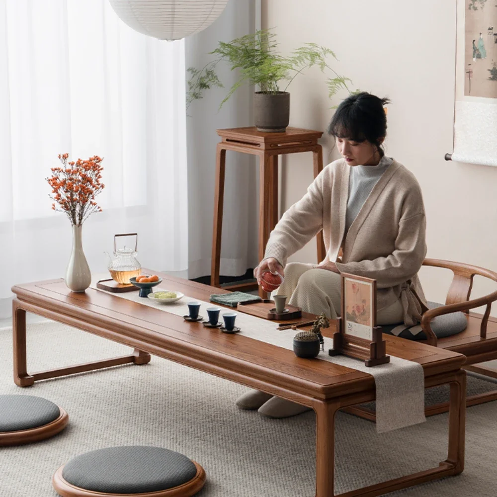 

Чайный столик Tatami маленький столик из массива дерева Маленький журнальный столик низкий