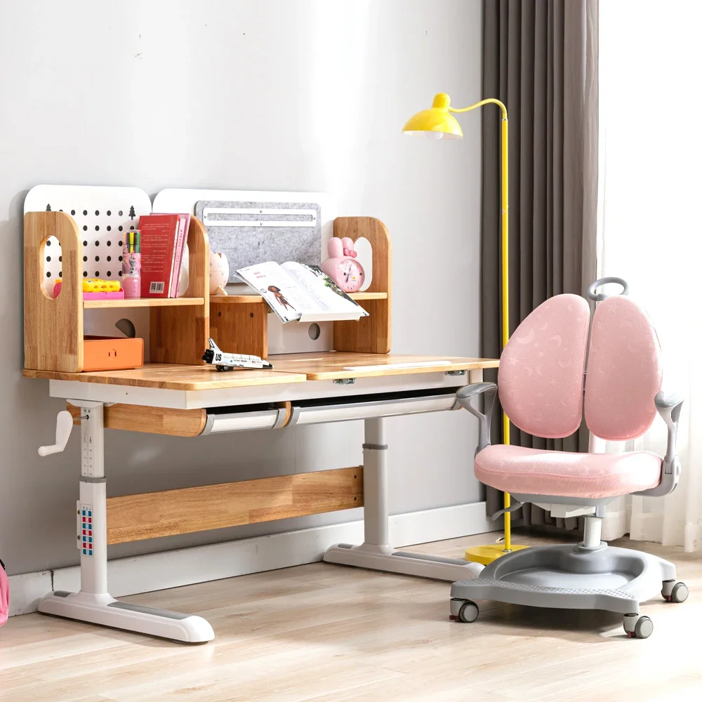 

Cheap Ergonomic Child Height Adjustable Writing Desk Children Furniture Wooden 10 Year Kid Table And Chair Set For Study