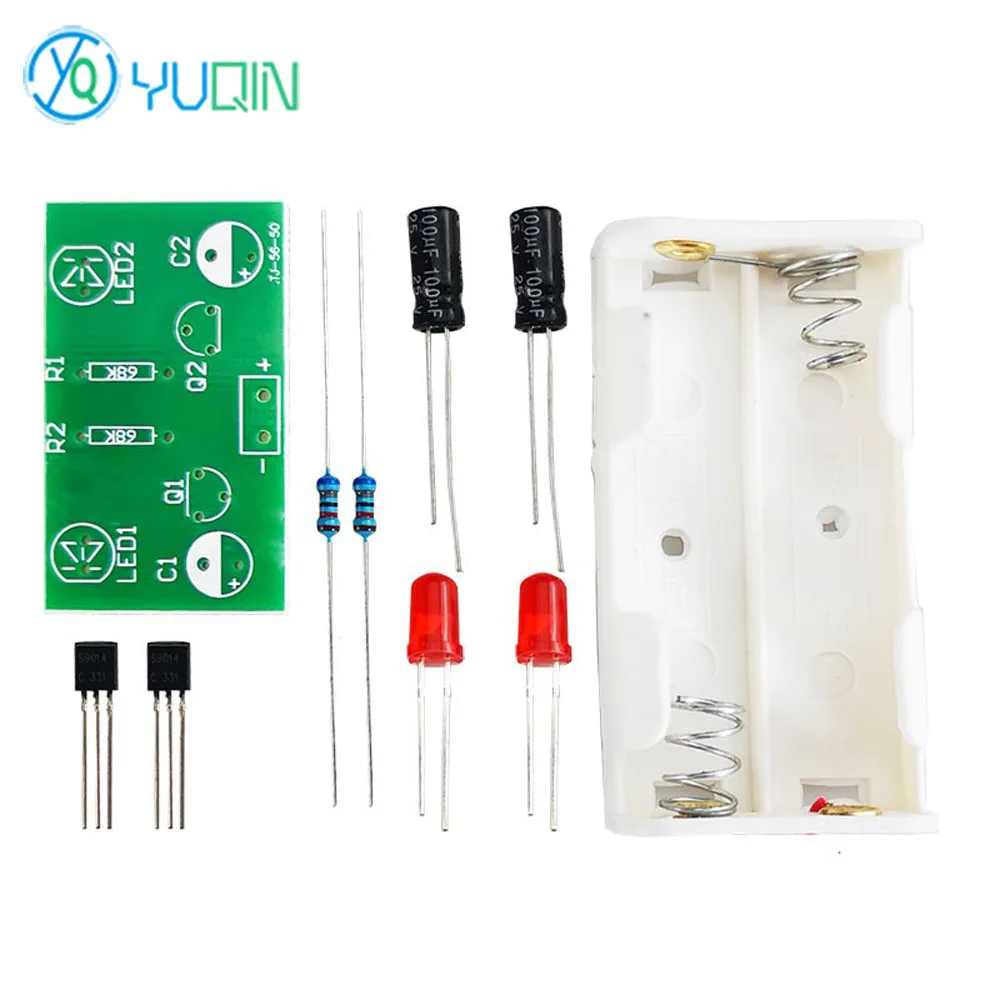 Simple Flash Circuit Multi Harmonic Oscillation DIY Welding Kit  Electronic Teaching and Training Assembly Parts