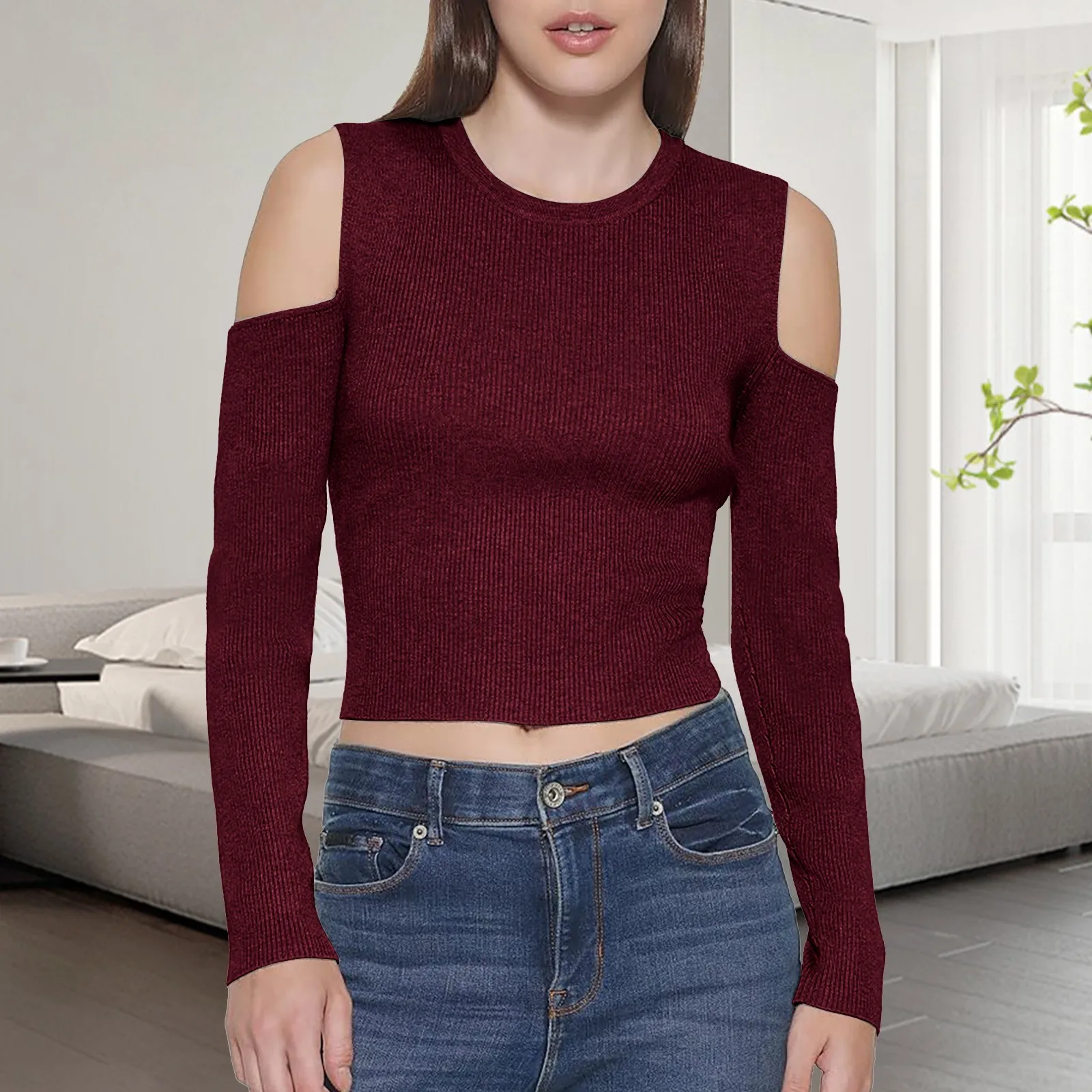 Women's Basic Soft Cozy Jeans Knit Top Quarter Zip Womens Petite Sweaters Pullover Sweaters for Women