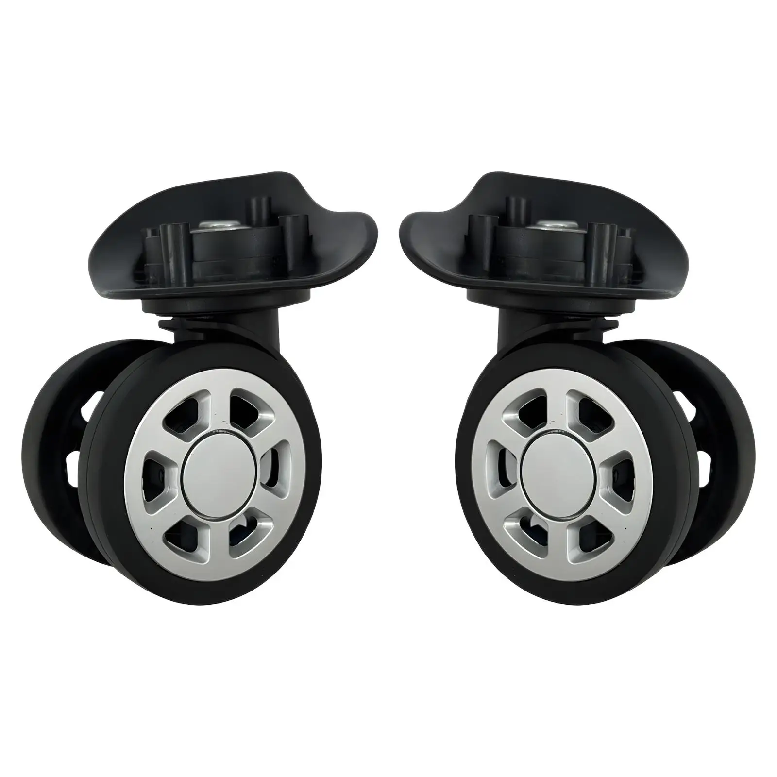 

2 запасных частей для багажных колес, прочная несущая способность, износостойкая, простая в установке, гладкие колеса для багажника, дорожный чехол, ролики