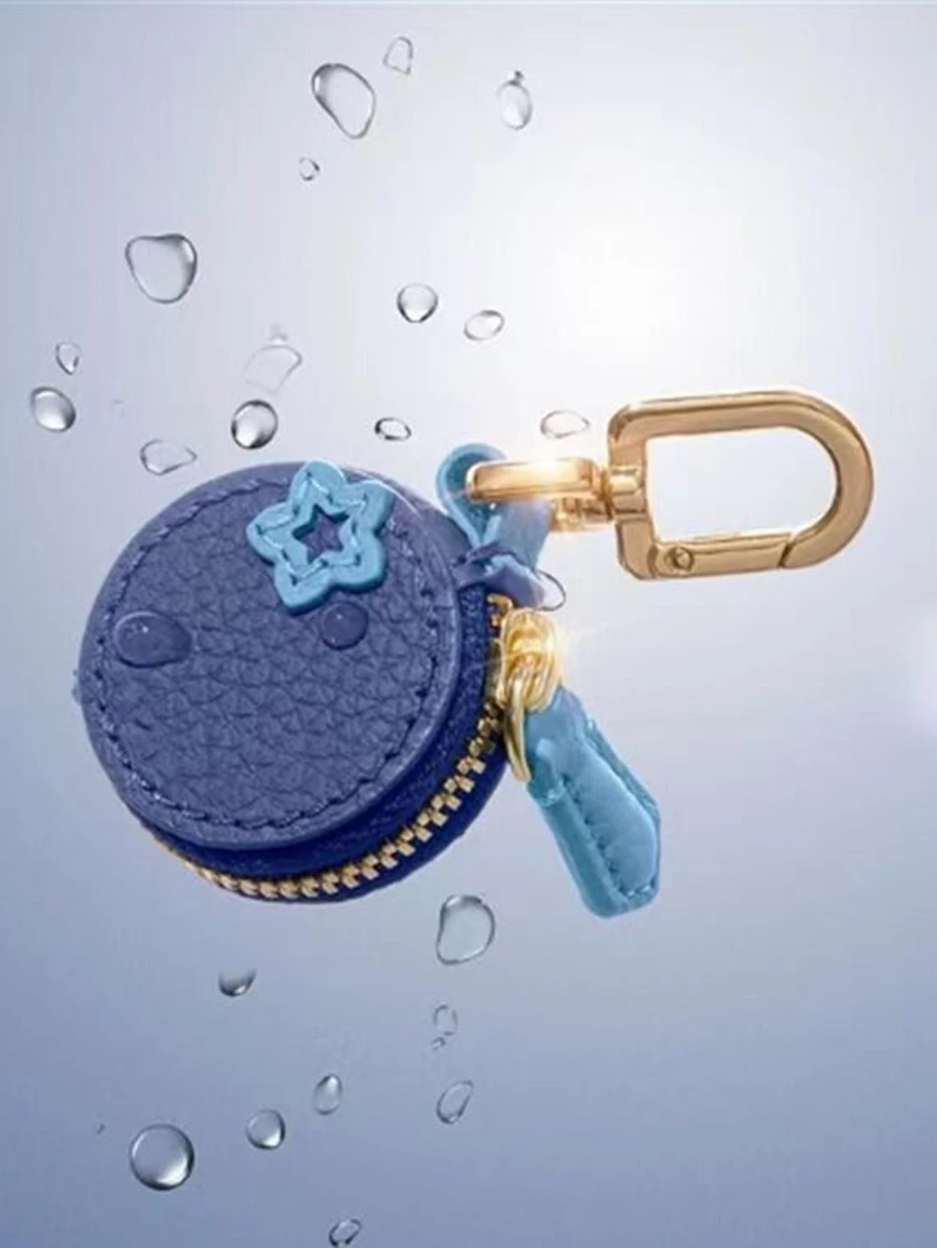 Mehrteiliges Set - Mini Niedlicher Blaubeer-Frucht-Anhänger Geldbörse Schlüsselanhänger Modischer PU-Leder-Anhänger Kleine Tasche Geschenk für Frauen – Detail 8
