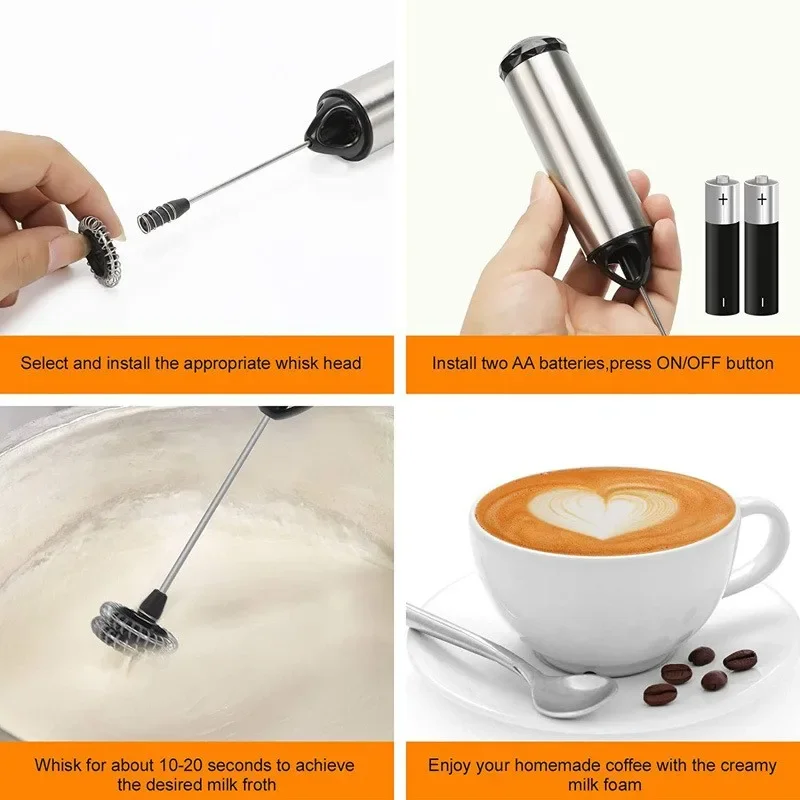 Portable Electric Milk Frother Foam Maker Handheld Coffee Foamer Mini Blender Egg Beater Stirre Drink Mixer Kitchen Whisk Tools