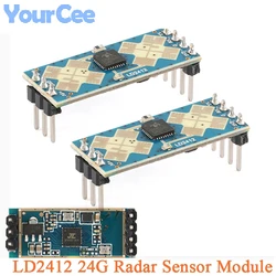 5/1pc HLK-LD2412 24G Human Presence Sensing Radar Sensor Module  LD2412 Wide-angle Millimeter Wave Radar Detection 9m GPIO UART