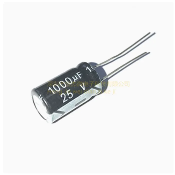 10pcs 25V1000UF 10 * 17mm high-quality direct insertion electrolytic capacitor Volume: 10X17