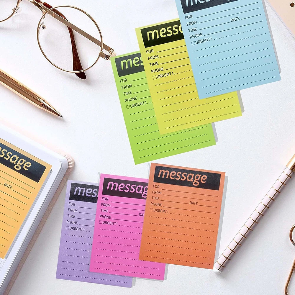 9 Books Fluorescent Colors Sticky Notes Multi-function Stickers Portable Message Memo Pads Notepad Stationery