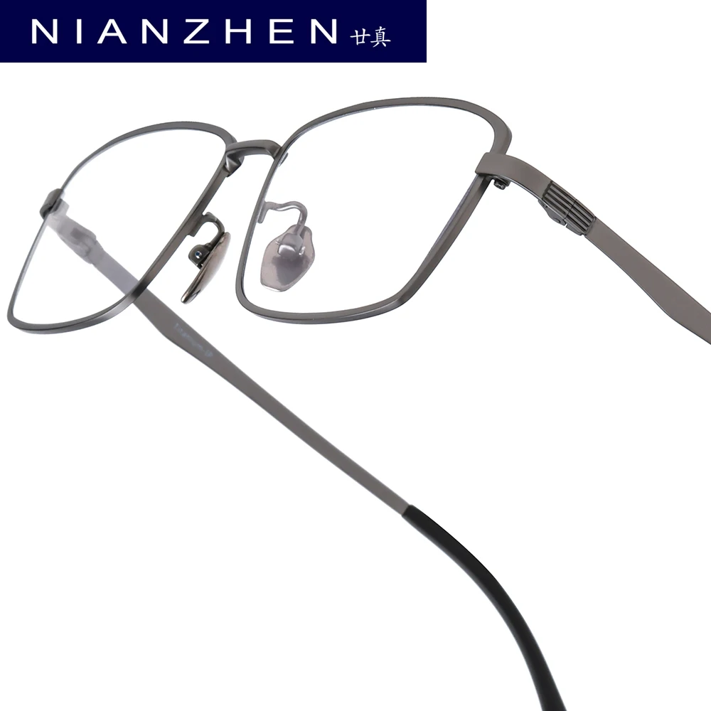 NIANZHEN Titanium Eyeglasses Frame Men 2026 New Square Brand Design Glasses Ultralight-Weight Retro Eyewear Spectacles 86657