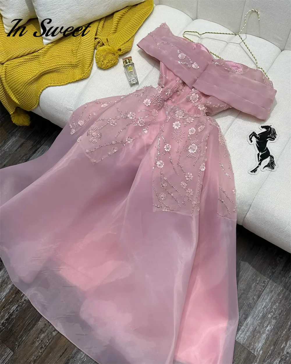 Customized Ball Fairy es For Girls Exquisite Lace Floral Off The Shoulder Lovely A-line New Year Party فساتين للحفلات الراقصة