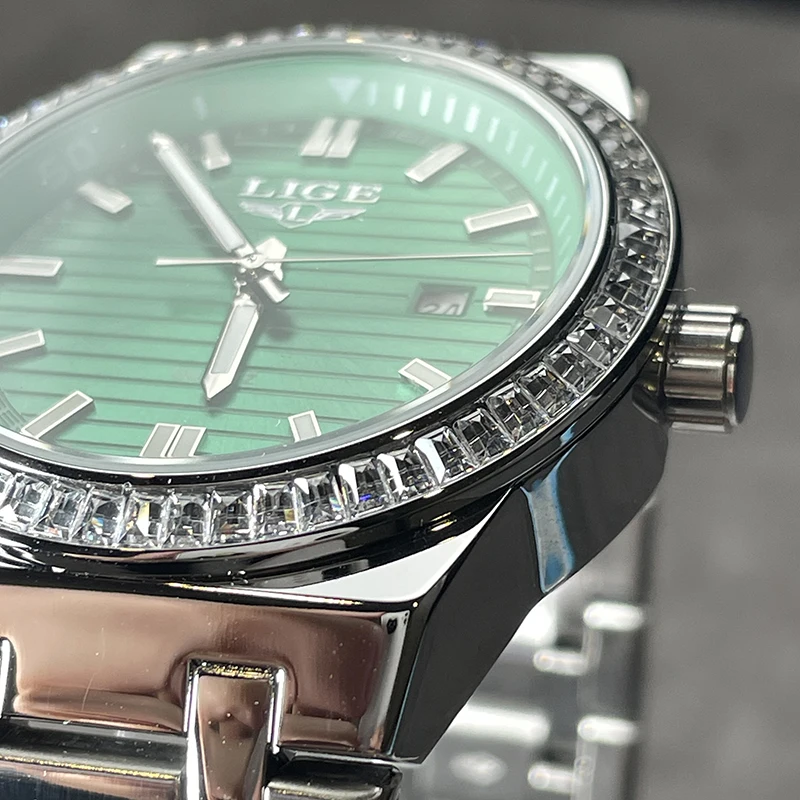 

Мужские наручные часы LIGE 2026: модные деловые часы, люксовые, водонепроницаемые до 30 м, светящиеся, стальные, кварцевые, подарок, Reloj