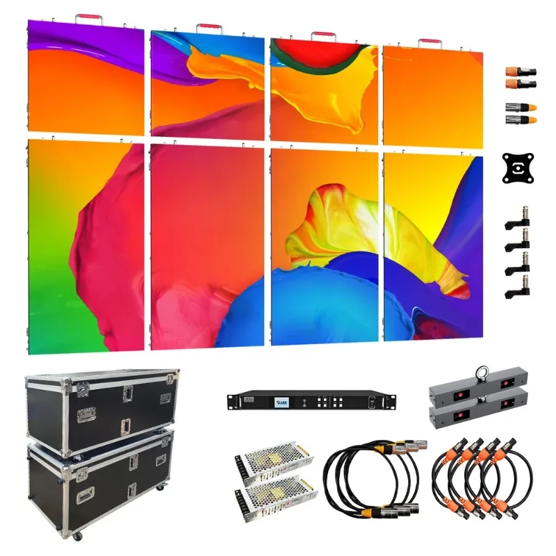 【Hot Sale】P2.6 P2.9 P3.91 Full Color Hd Commercial Outdoor Indoor 500*500mm Stage Led Screen Video Wall Portable Rental Led Pane