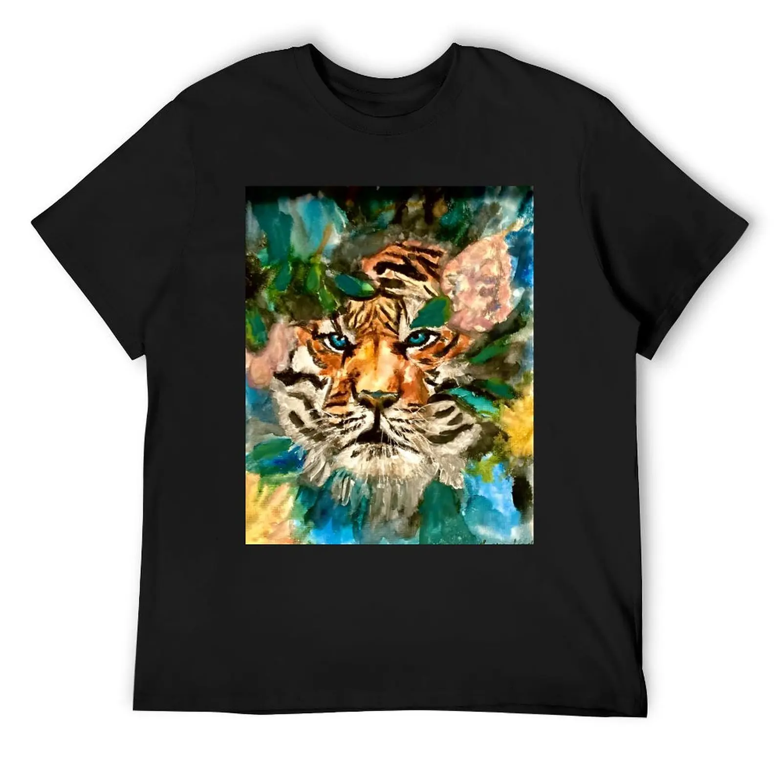 

Watercolor painting of tiger T-Shirt valentines boutique clothes custom t shirt Funny t-shirts shirts men graphic