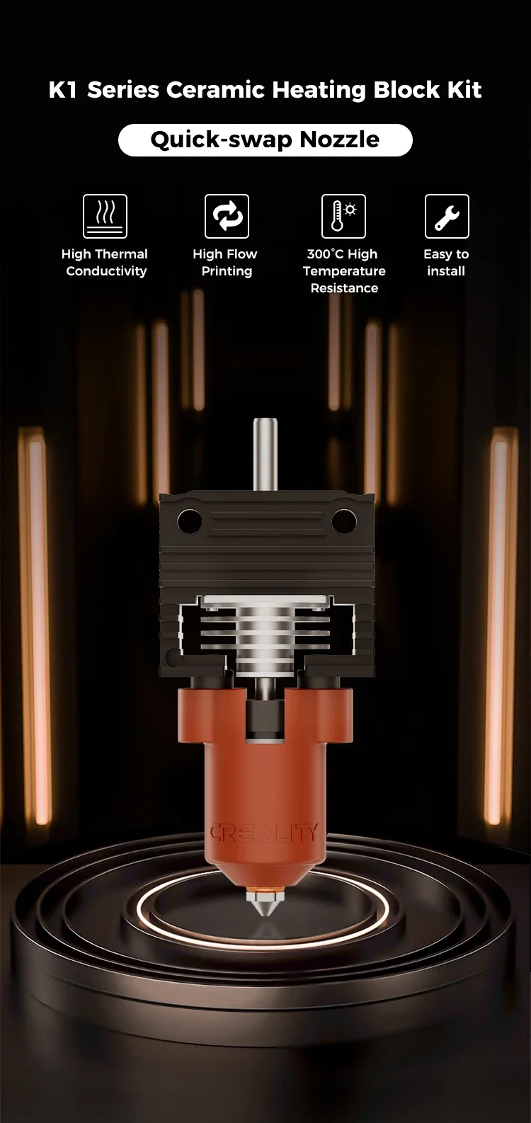Original Creality K1 K1 Max Hotend Adapter Board NOZZLE-C-V13 PCBA_G_K1-MAX T9 GD32F303CBT6 PCB Modul 3D-Drucker Teile – Detail 10
