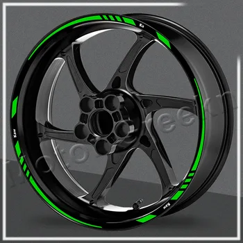 Per Z100/900/800/750/650 Ninja 400 W800 Er6n ZX-6R Ruota Del Motociclo Riflettente Cerchio Della Banda Della Decalcomania Accessori Impermeabile