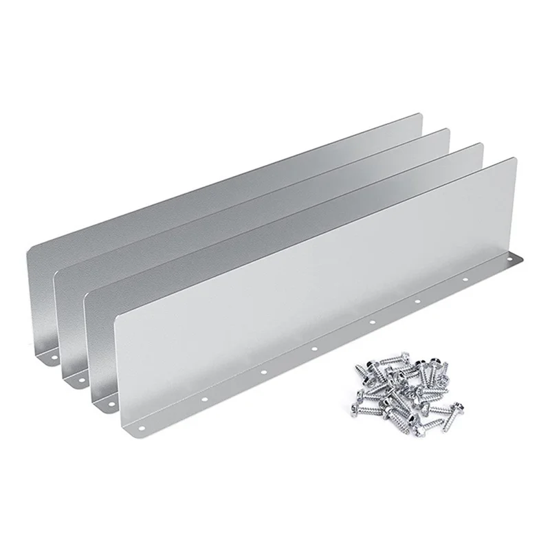 FAAJ-4Pcs Gutter Valley Spritzschutz Rainwater Valley Gutter Spritzschutz Regen Tropf Dachrinnenschutz Für Shingle Doofs Ecke