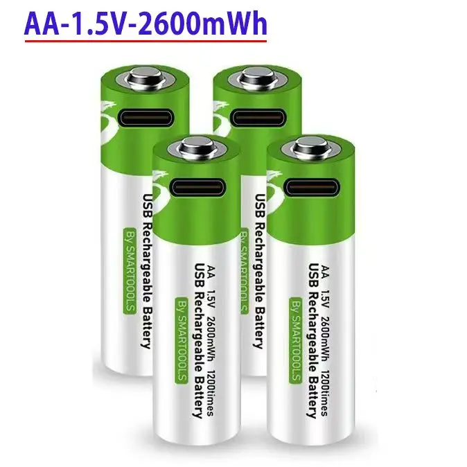 واجهة TYPE-C بطارية ليثيوم AA قابلة لإعادة الشحن 1.5V2600mWh، تستخدم للتحكم عن بعد في سيارات الألعاب. منفذ Microphone.USB #6