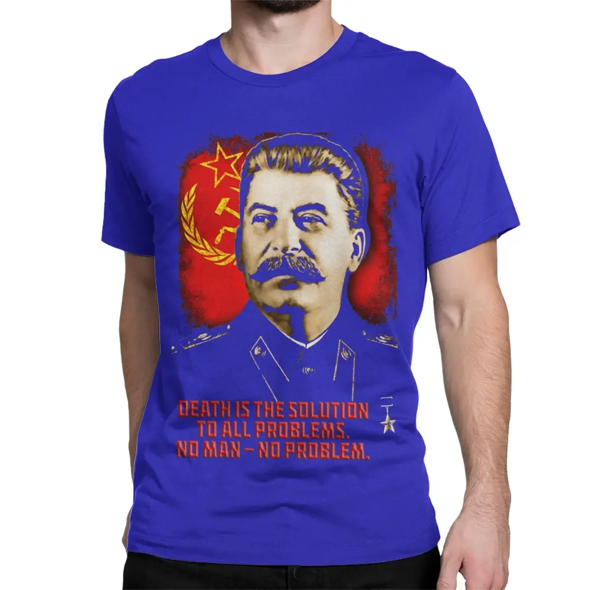 Men T-Shirt Allied Nations Joseph Stalin Funny Cotton Short Sleeve USSR Russia T Shirts Round Collar Clothes Gift streetwear new