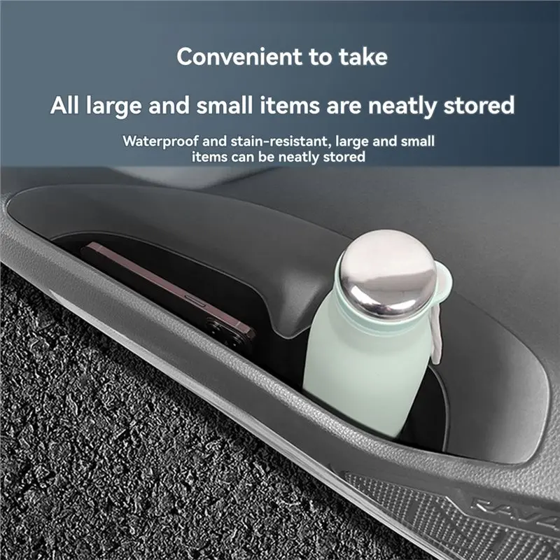 For Toyota RAV4 2023-2025 Door Organizer Tray& ABS Center Console Armrest Insert Storage Container-T47C