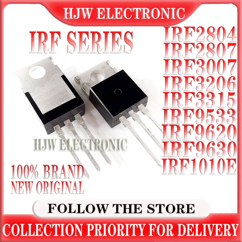 10PCS IRF2804 IRF2807 IRF3007 IRF3206 IRF3315 IRF9533 IRF9620 IRF9630 IRF1010E TO-220 IRF2807PBF IRF9630PBF IRF9620PBF