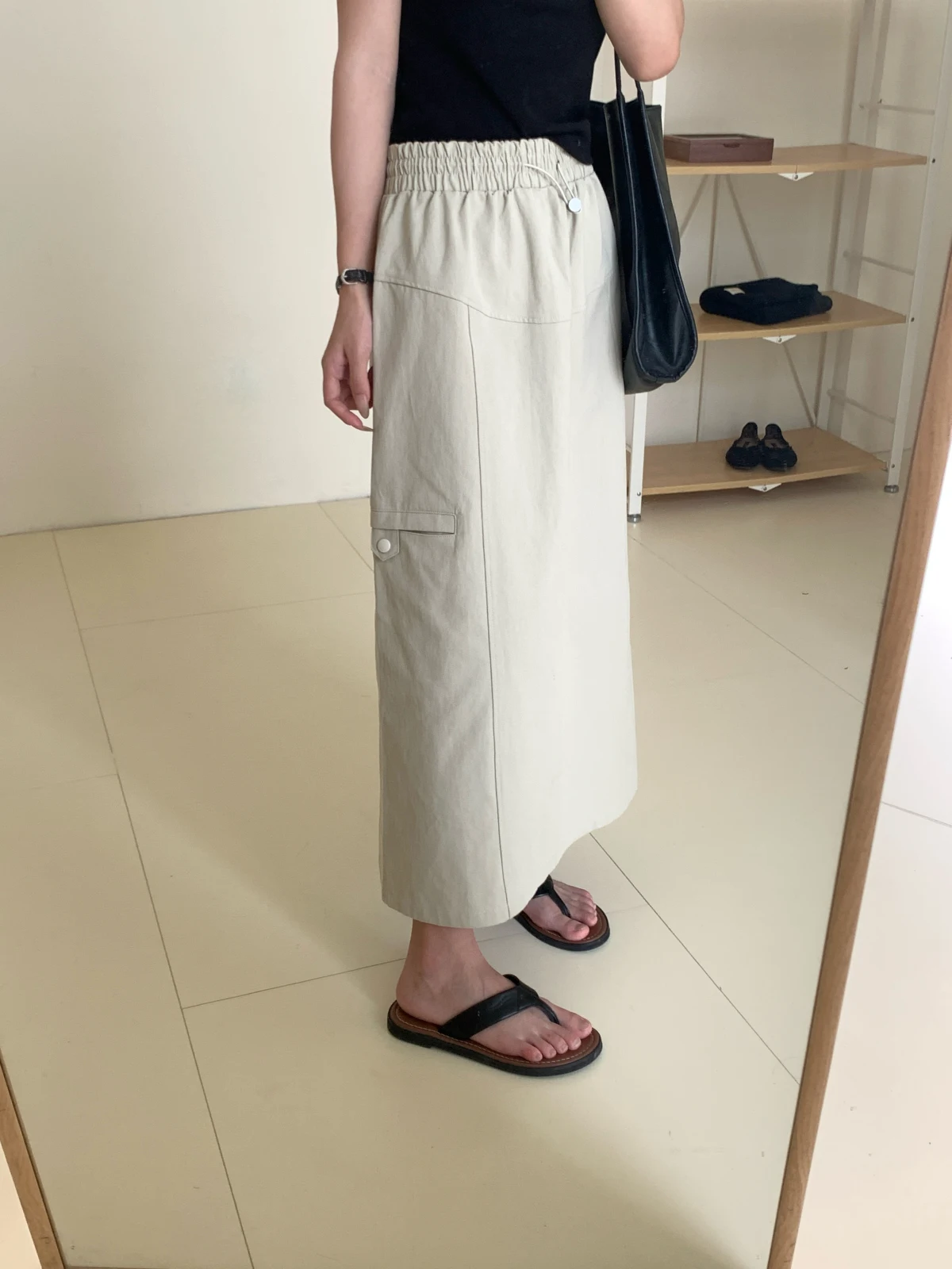 

Американская рабочая юбка в стиле ретро, миди трапециевидной формы, повседневные универсальные женские юбки с высокой талией, хлопковые цветные юбки для поездок на работу