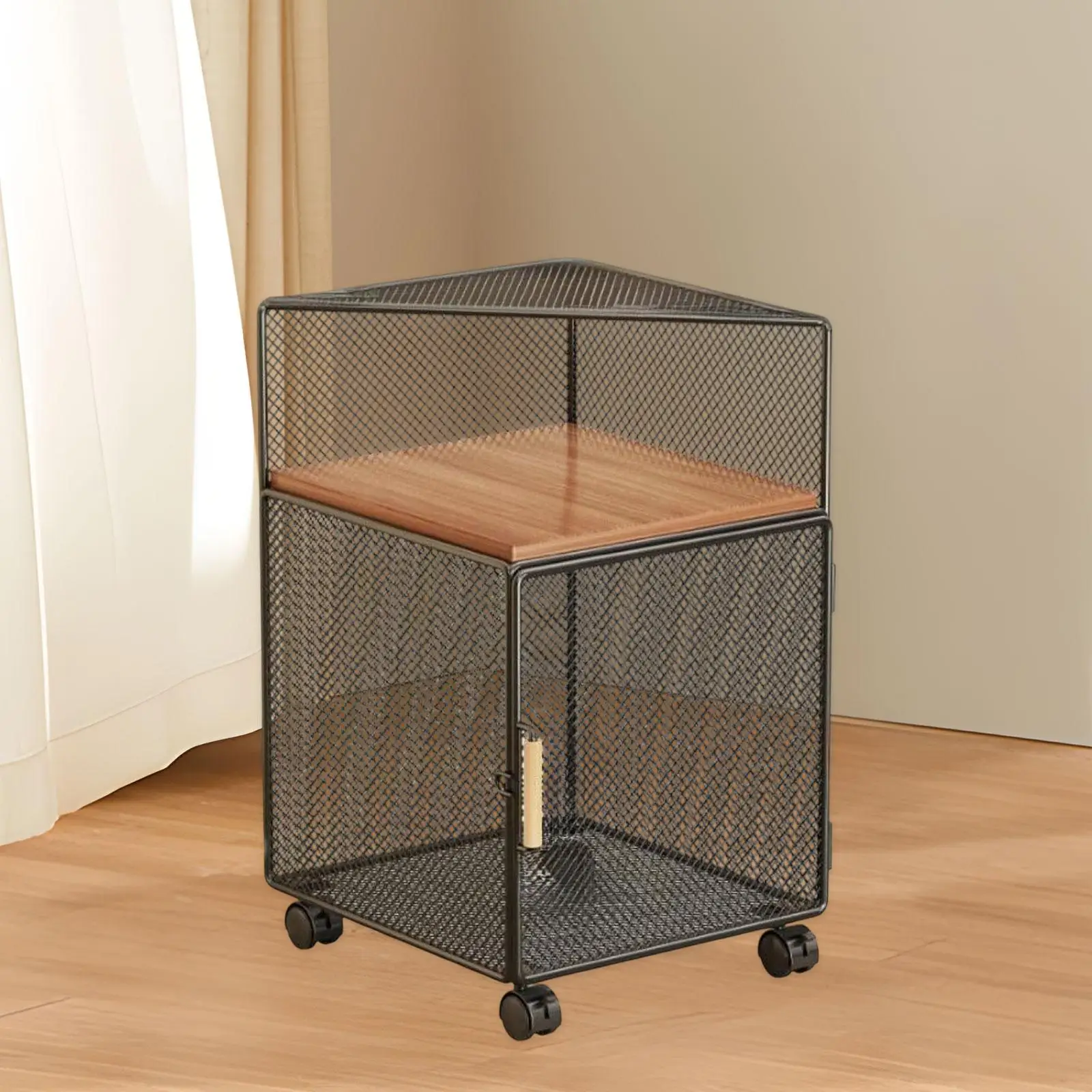 Rolling Book Cart with Wheel Under Desk File Organizer Cart for Kitchen Dorm