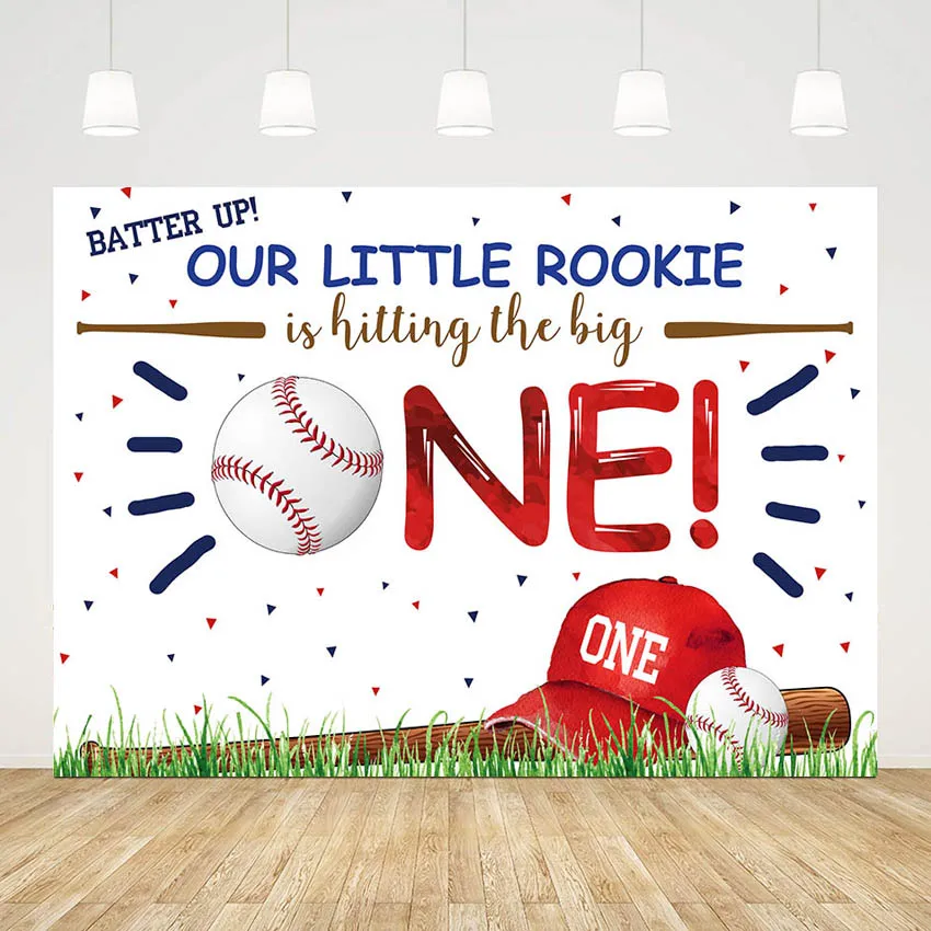 

Mehofond Photography Backgrounds Sports Theme Batter Up Baseball Boy 1st Birthday Portrait Little Triangle Backdrop Photo Studio