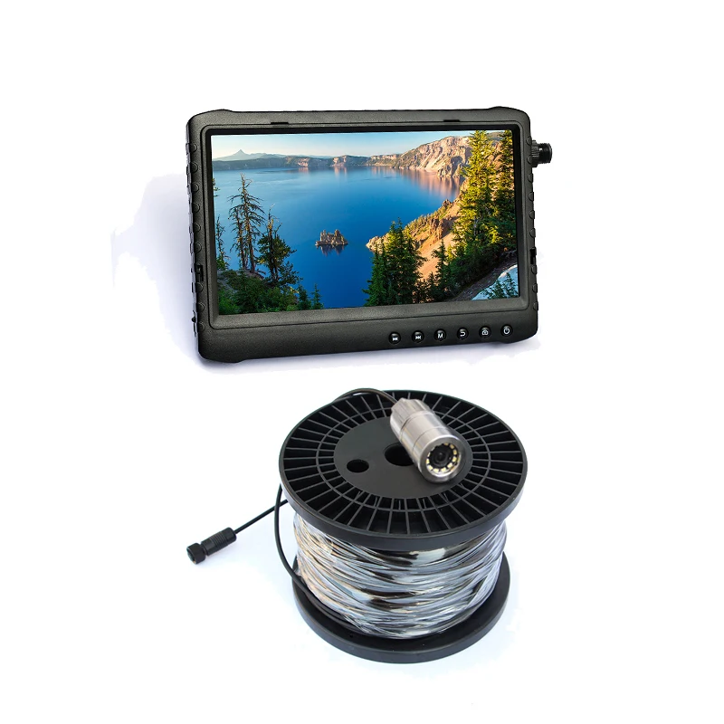 7inch DVR 100M Cable for Waterproof Bore Well Deep Water Inspection IP68 Wide Angle Video Camera Underwater Monitoring Kit