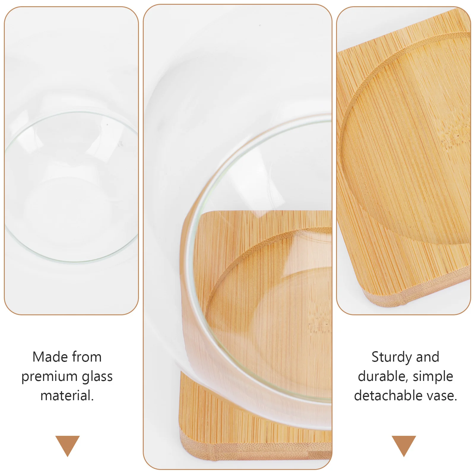 

1 Set Moss Flower Vase Glass Succulent Vase Micro Landscape Bottle Transparent Decorative Glass Storage Container Home Organizer