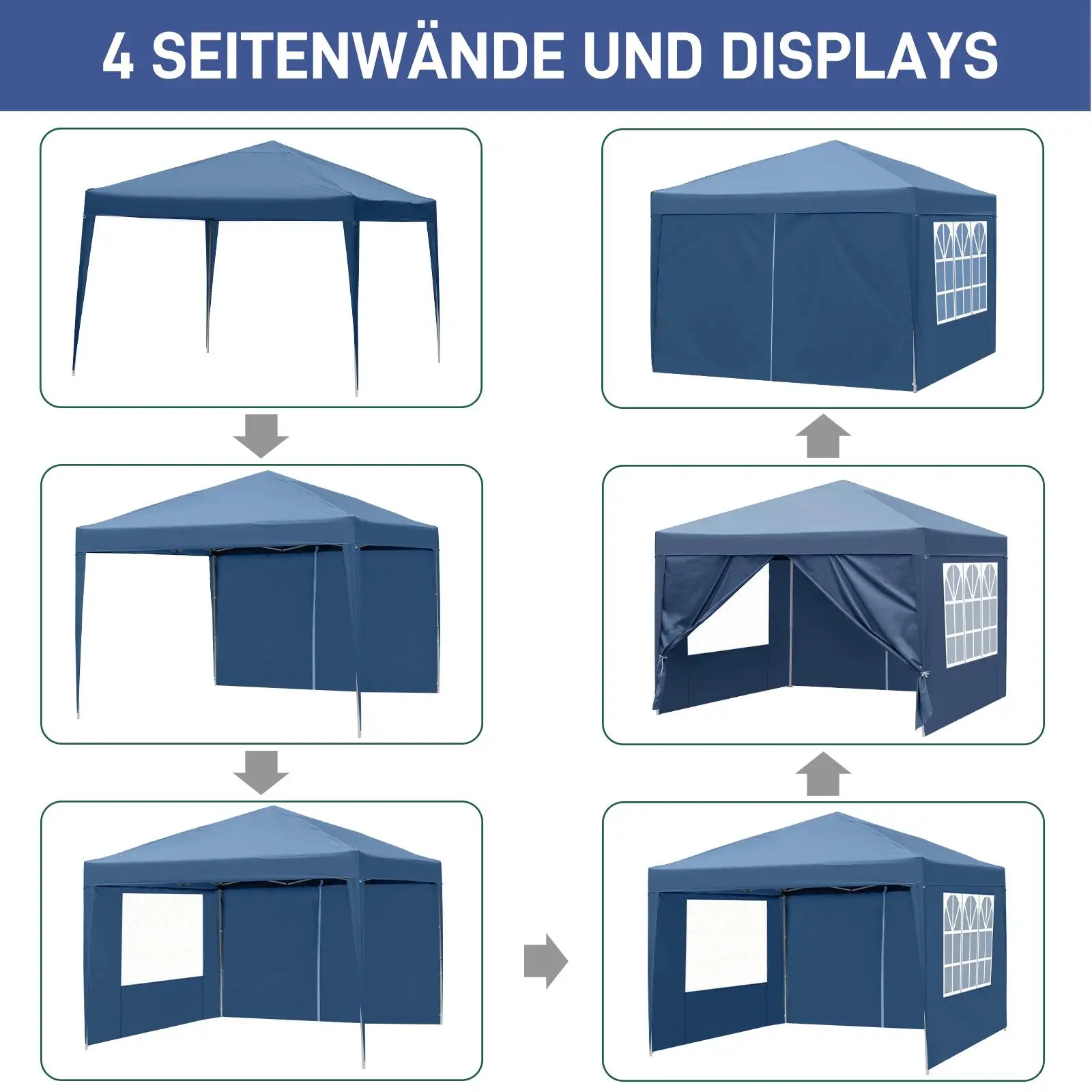 10'x10' Portable Pop-Up Canopy Tent - Easy Setup Outdoor Shelter for Events, Parties & More