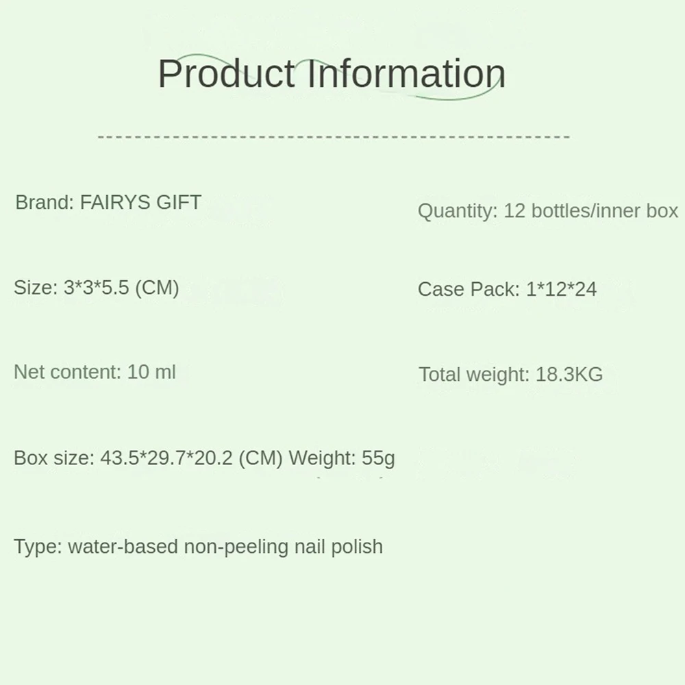 Esmalte não tóxico, Durável e resistente a riscos, Anti-peeling, Aparência saudável e destacável, Sem odor pungente