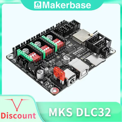 Controlador Makerbase MKS DLC32 Grbl funciona para láser y CNC con ESP32 WIFI y pantalla táctil TS35/24 para máquina de grabado láser